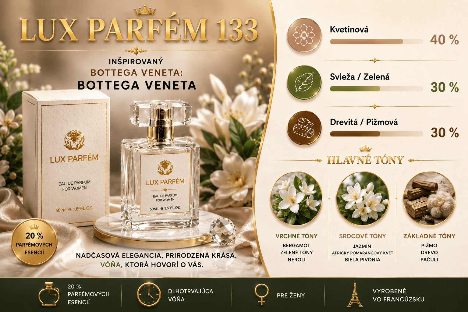 Lux Parfém 133 – Inšpirovaný Bottega Veneta: Bottega Veneta
